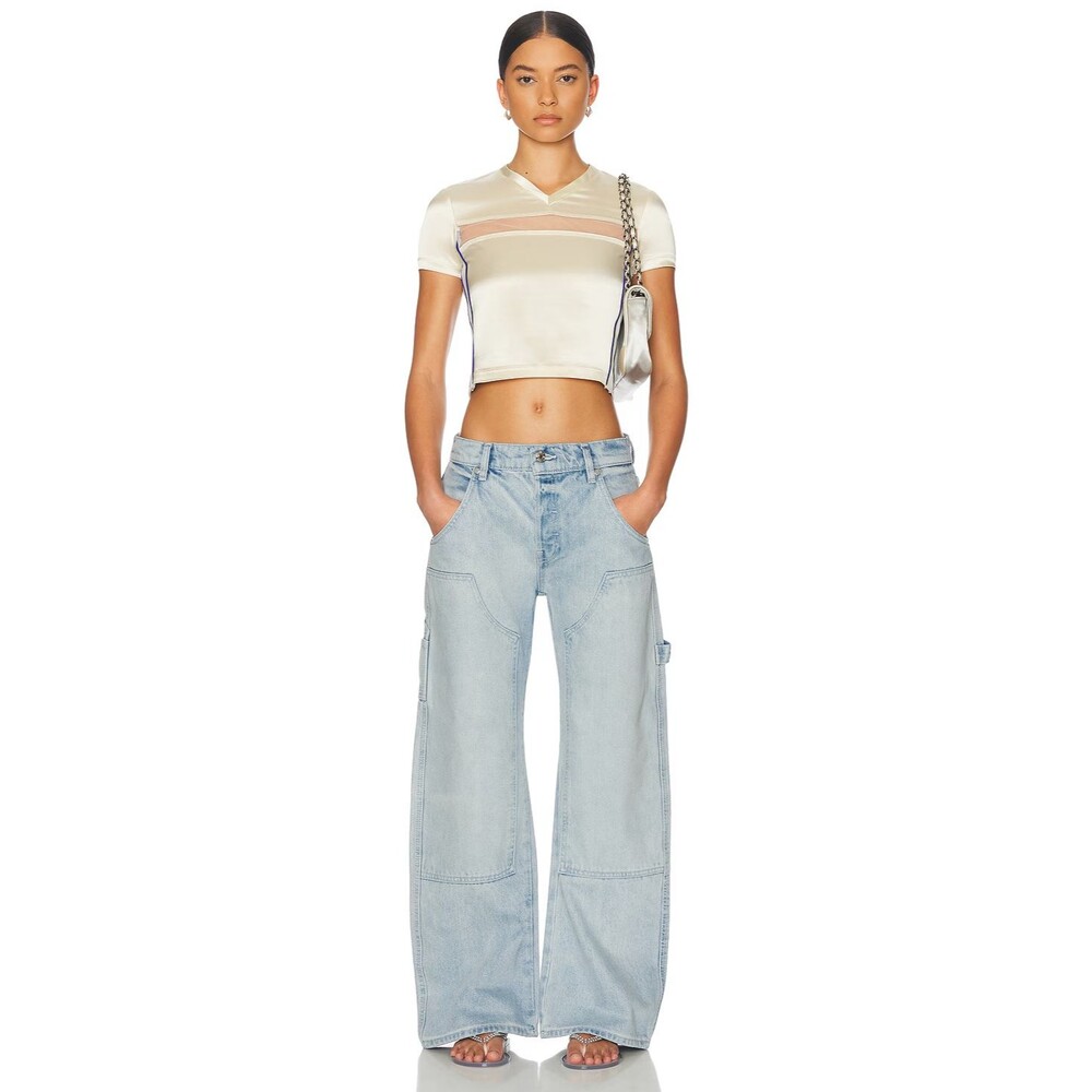EB Denim womens Enzo Double Knee Oversized Carpenter Jeans size 23 x 30" inseam